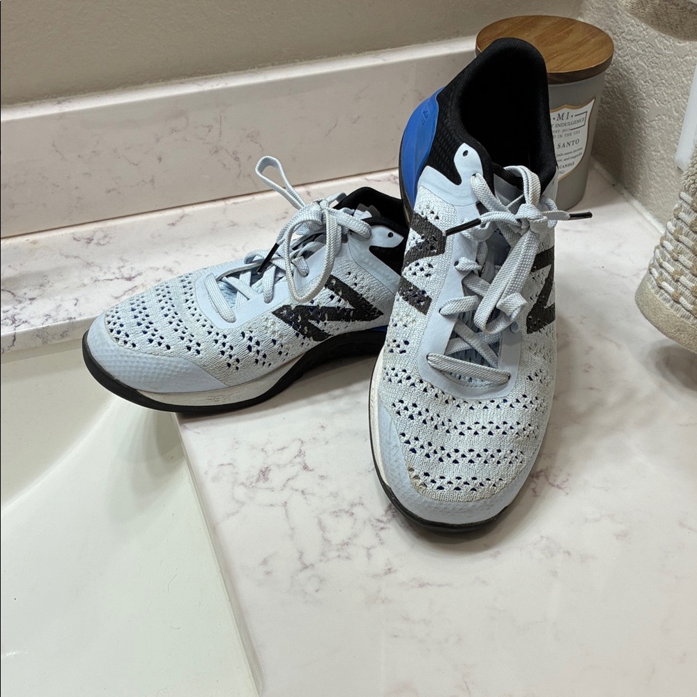 New Balance White and Black Athletic Shoes